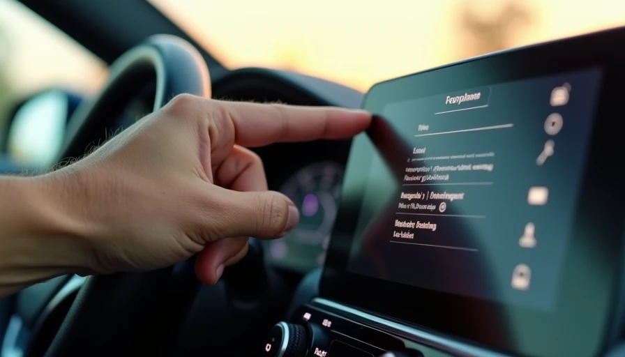 Driver interacting with touchscreen and physical knobs in daily use
