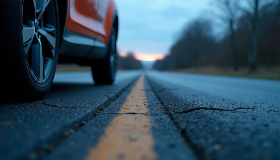 Illustration for road noise from tires