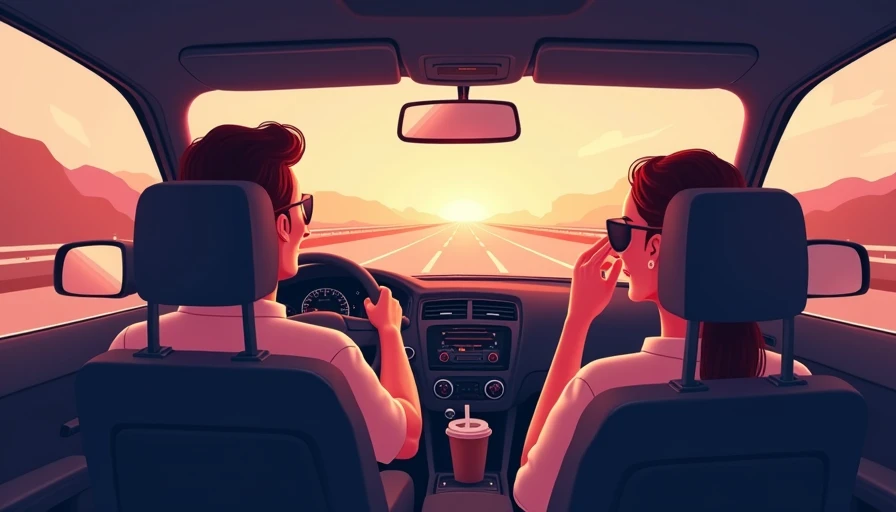 Illustration for eye fatigue while driving
